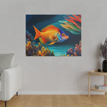 Load image into Gallery viewer, Colorful Fish Matte Canvas, Stretched, 0.75"
