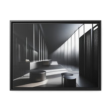 Load image into Gallery viewer, Black/White Matte Canvas, Black Frame