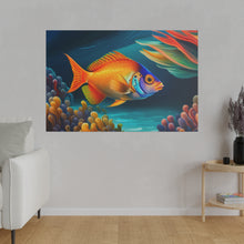 Load image into Gallery viewer, Colorful Fish Matte Canvas, Stretched, 0.75"