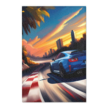 Load image into Gallery viewer, Blue Car Racing Area Rug