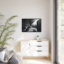 Load image into Gallery viewer, Black/White Matte Canvas, Black Frame