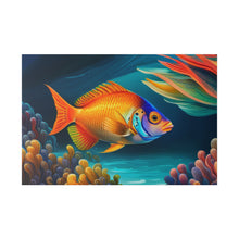 Load image into Gallery viewer, Colorful Fish Matte Canvas, Stretched, 0.75"