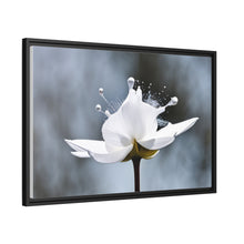 Load image into Gallery viewer, White Petals Flower Matte Canvas, Black Frame