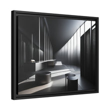 Load image into Gallery viewer, Black/White Matte Canvas, Black Frame