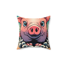 Load image into Gallery viewer, Cute Lady Pig Square Pillow