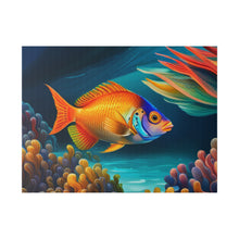 Load image into Gallery viewer, Colorful Fish Matte Canvas, Stretched, 0.75"