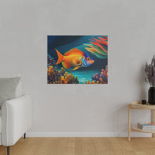 Load image into Gallery viewer, Colorful Fish Matte Canvas, Stretched, 0.75"