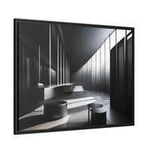 Load image into Gallery viewer, Black/White Matte Canvas, Black Frame