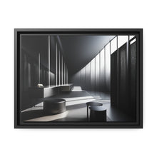 Load image into Gallery viewer, Black/White Matte Canvas, Black Frame