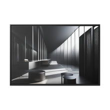 Load image into Gallery viewer, Black/White Matte Canvas, Black Frame