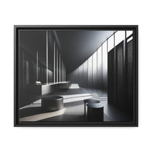 Load image into Gallery viewer, Black/White Matte Canvas, Black Frame