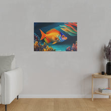 Load image into Gallery viewer, Colorful Fish Matte Canvas, Stretched, 0.75"