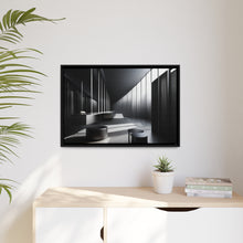 Load image into Gallery viewer, Black/White Matte Canvas, Black Frame