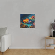 Load image into Gallery viewer, Colorful Fish Matte Canvas, Stretched, 0.75"