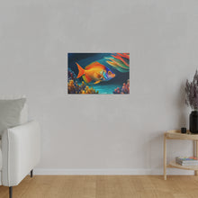 Load image into Gallery viewer, Colorful Fish Matte Canvas, Stretched, 0.75"