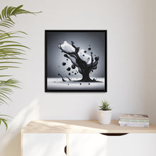 Load image into Gallery viewer, Black/White Matte Canvas, Black Frame