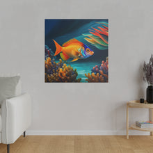 Load image into Gallery viewer, Colorful Fish Matte Canvas, Stretched, 0.75"