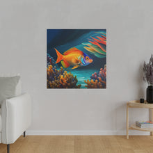 Load image into Gallery viewer, Colorful Fish Matte Canvas, Stretched, 0.75"