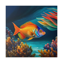 Load image into Gallery viewer, Colorful Fish Matte Canvas, Stretched, 0.75"