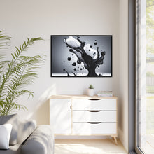 Load image into Gallery viewer, Black/White Matte Canvas, Black Frame