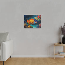 Load image into Gallery viewer, Colorful Fish Matte Canvas, Stretched, 0.75"