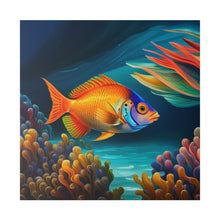 Load image into Gallery viewer, Colorful Fish Matte Canvas, Stretched, 0.75"