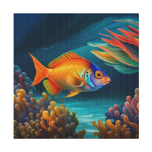 Load image into Gallery viewer, Colorful Fish Matte Canvas, Stretched, 0.75"
