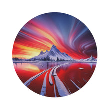 Load image into Gallery viewer, Red Round Rug