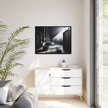 Load image into Gallery viewer, Black/White Matte Canvas, Black Frame