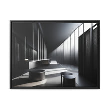 Load image into Gallery viewer, Black/White Matte Canvas, Black Frame