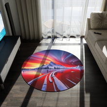 Load image into Gallery viewer, Red Round Rug