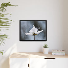 Load image into Gallery viewer, White Petals Flower Matte Canvas, Black Frame