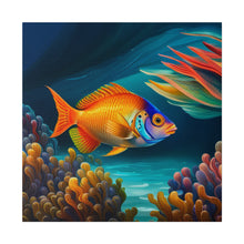 Load image into Gallery viewer, Colorful Fish Matte Canvas, Stretched, 0.75"