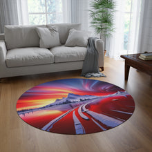 Load image into Gallery viewer, Red Round Rug