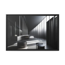 Load image into Gallery viewer, Black/White Matte Canvas, Black Frame