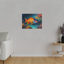 Load image into Gallery viewer, Colorful Fish Matte Canvas, Stretched, 0.75"