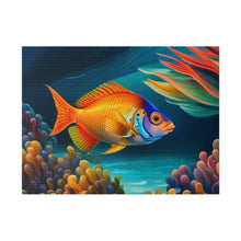Load image into Gallery viewer, Colorful Fish Matte Canvas, Stretched, 0.75"