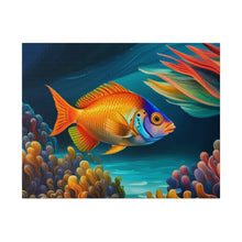 Load image into Gallery viewer, Colorful Fish Matte Canvas, Stretched, 0.75"