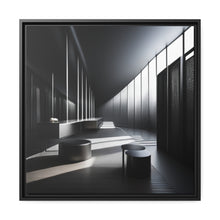Load image into Gallery viewer, Black/White Matte Canvas, Black Frame