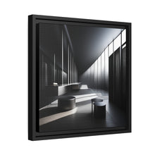 Load image into Gallery viewer, Black/White Matte Canvas, Black Frame