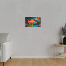 Load image into Gallery viewer, Colorful Fish Matte Canvas, Stretched, 0.75"
