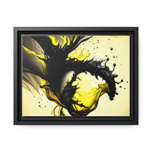 Load image into Gallery viewer, Unique yellow/black matte canvas, black frame