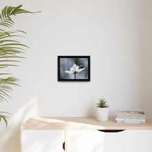 Load image into Gallery viewer, White Petals Flower Matte Canvas, Black Frame