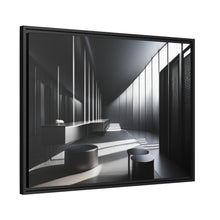 Load image into Gallery viewer, Black/White Matte Canvas, Black Frame