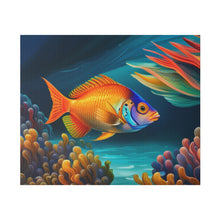 Load image into Gallery viewer, Colorful Fish Matte Canvas, Stretched, 0.75"