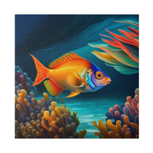 Load image into Gallery viewer, Colorful Fish Matte Canvas, Stretched, 0.75"
