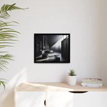 Load image into Gallery viewer, Black/White Matte Canvas, Black Frame