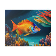 Load image into Gallery viewer, Colorful Fish Matte Canvas, Stretched, 0.75"
