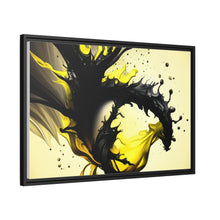Load image into Gallery viewer, Unique yellow/black matte canvas, black frame