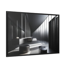 Load image into Gallery viewer, Black/White Matte Canvas, Black Frame